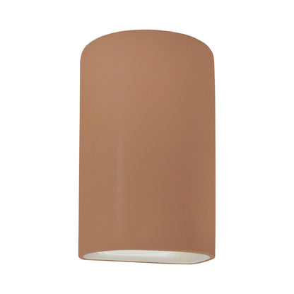 Ambiance ADA Cylinder Closed Top Outdoor Wall Light in Adobe.