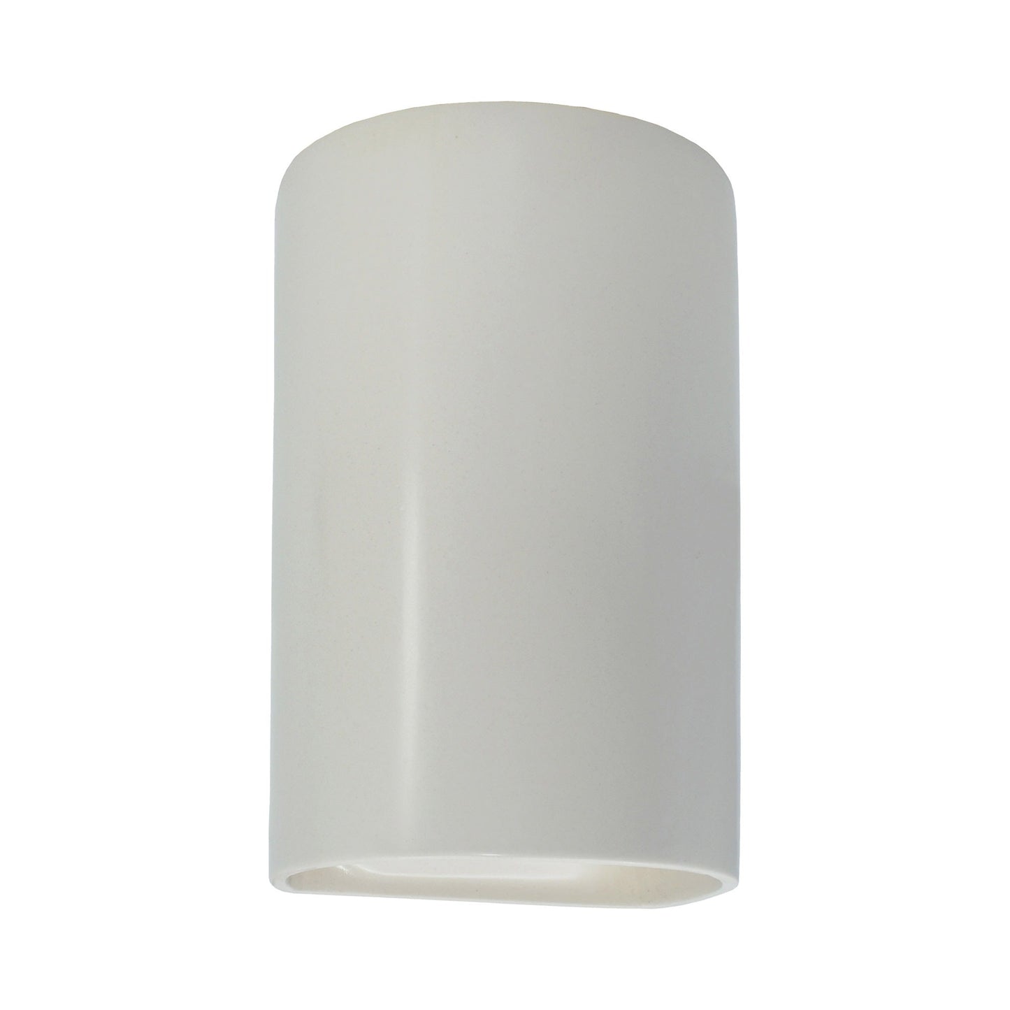 Ambiance ADA Cylinder Closed Top Outdoor Wall Light in Matte White.