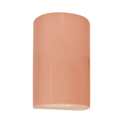 Ambiance ADA Cylinder Open Top and Bottom Wall Light in Gloss Blush (Small).