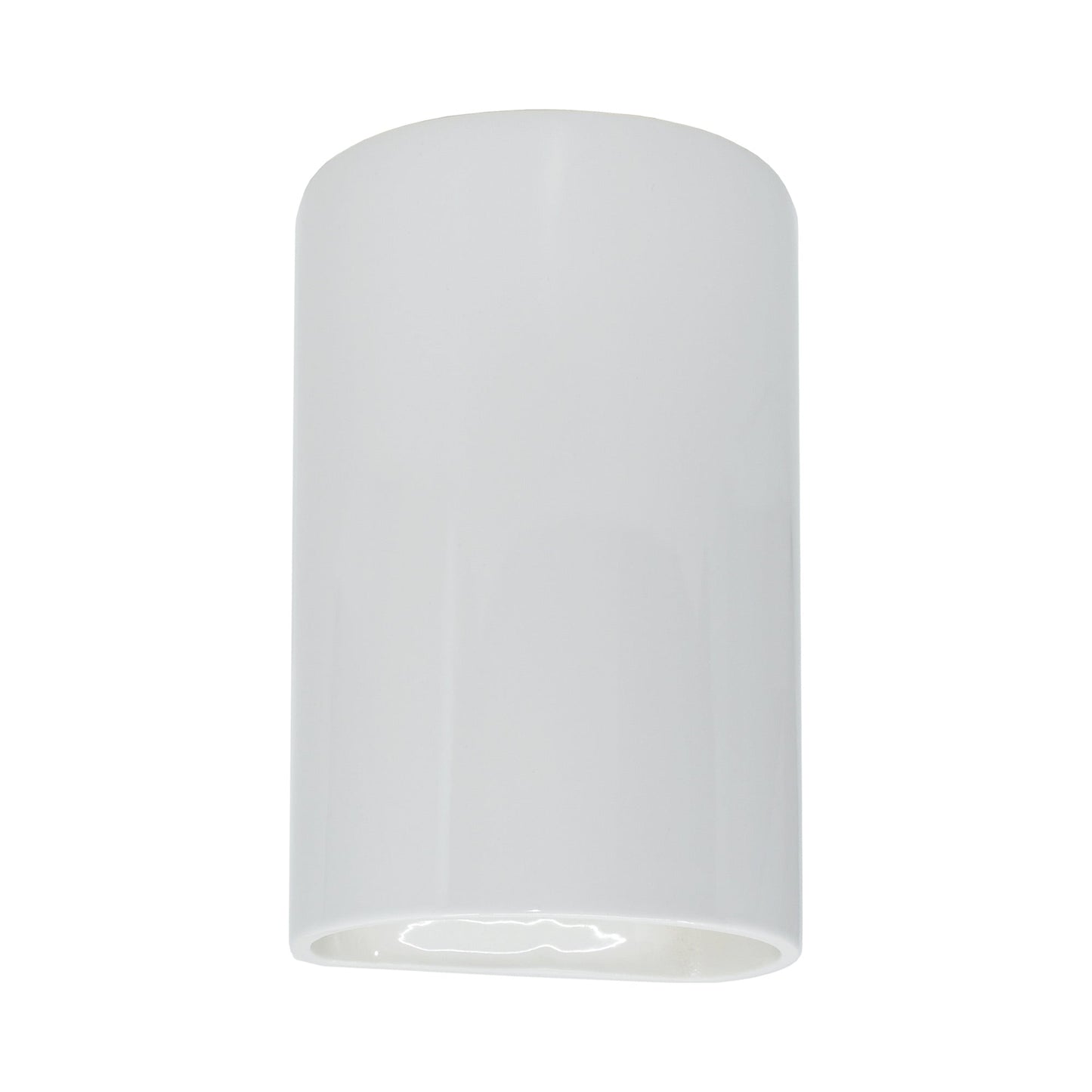 Ambiance ADA Cylinder Open Top and Bottom Wall Light in Gloss White (Small).