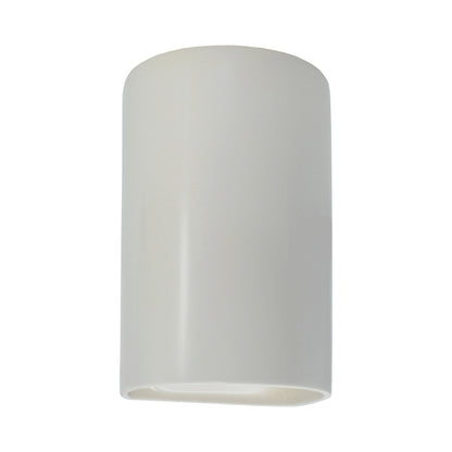 Ambiance ADA Cylinder Open Top and Bottom Wall Light in Matte White (Small).