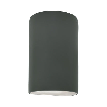 Ambiance ADA Cylinder Open Top and Bottom Wall Light in Pewter Green (Small).