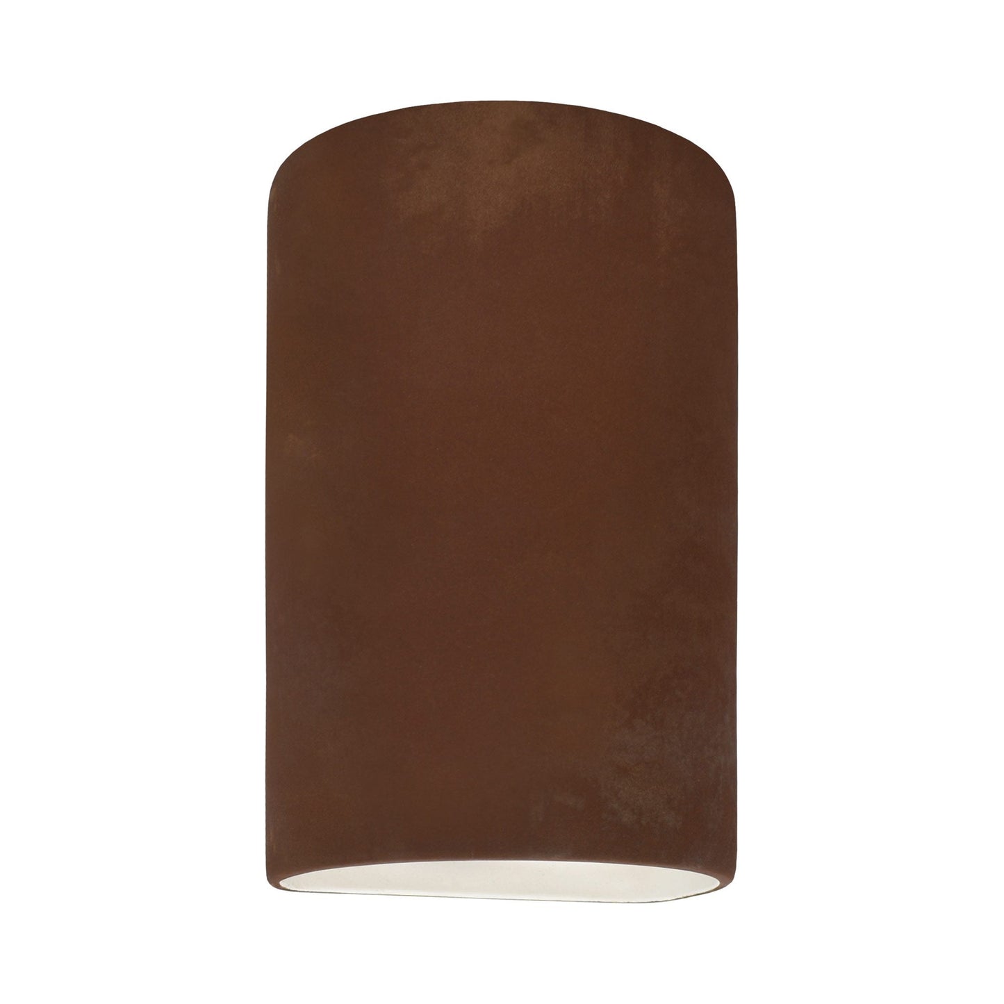 Ambiance ADA Cylinder Open Top and Bottom Wall Light in Real Rust (Small).