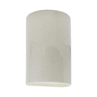 Ambiance ADA Cylinder Open Top and Bottom Wall Light in White Crackle (Small).