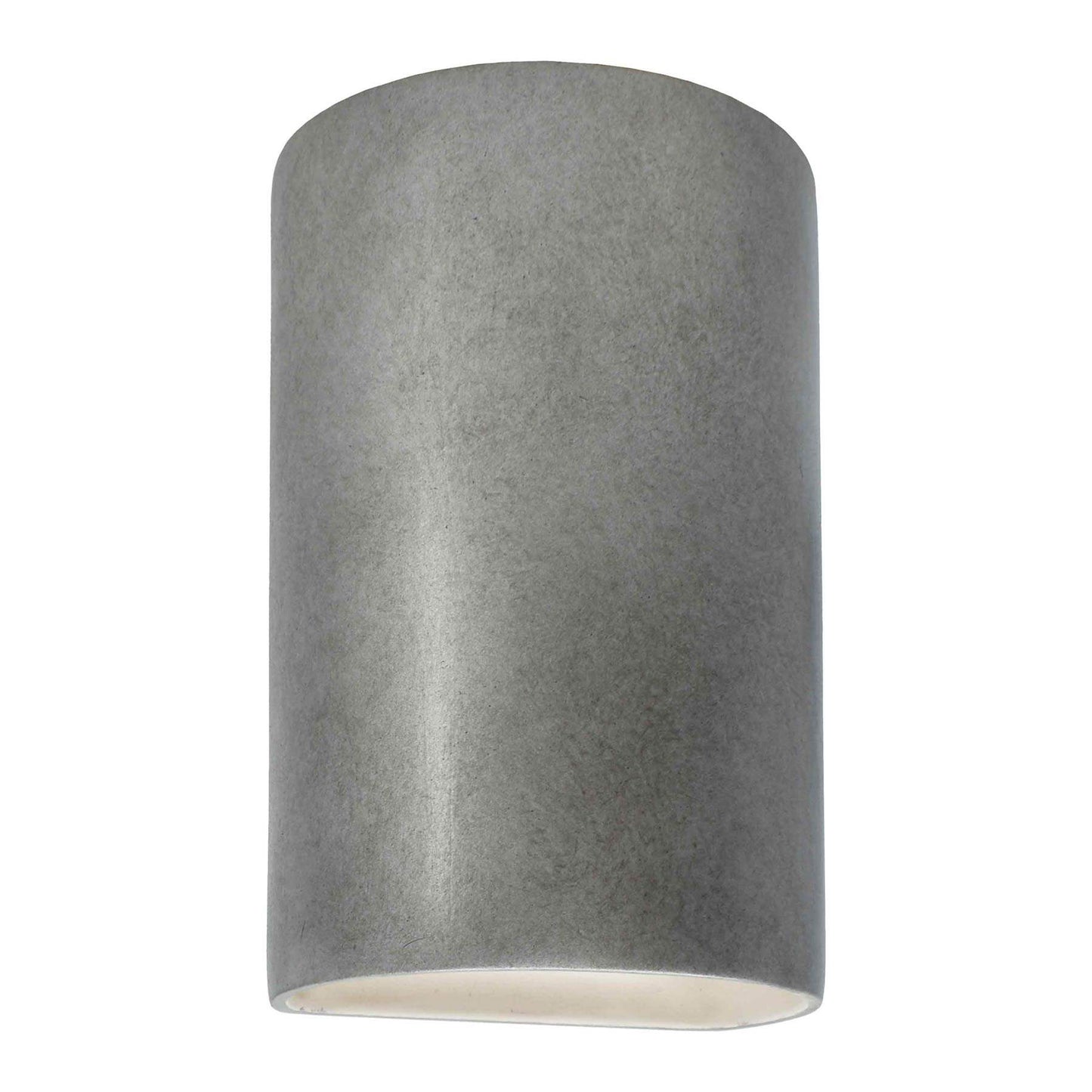Ambiance ADA Cylinder Open Top and Bottom Wall Light in Antique Silver (Large).