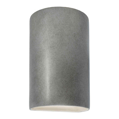 Ambiance ADA Cylinder Open Top and Bottom Wall Light in Antique Silver (Large).