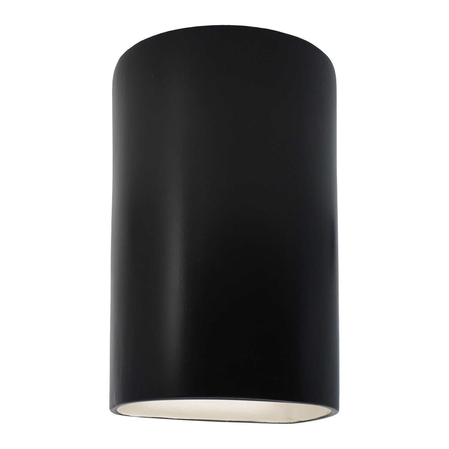 Ambiance ADA Cylinder Open Top and Bottom Wall Light in Carbon Matte Black (Large).