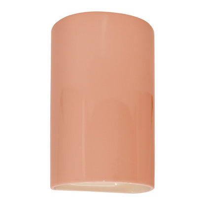 Ambiance ADA Cylinder Open Top and Bottom Wall Light in Gloss Blush (Large).