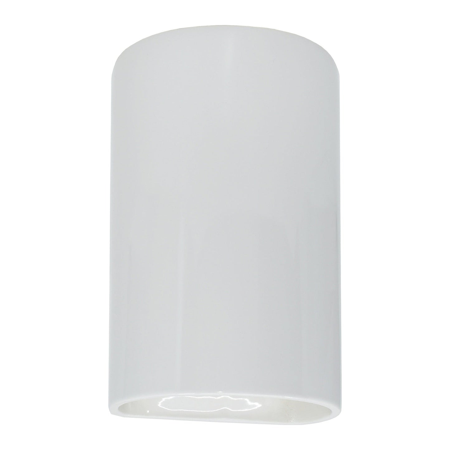 Ambiance ADA Cylinder Open Top and Bottom Wall Light in Gloss White (Large).