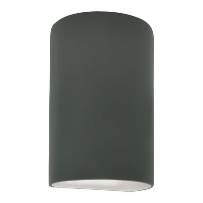 Ambiance ADA Cylinder Open Top and Bottom Wall Light in Pewter Green (Large).