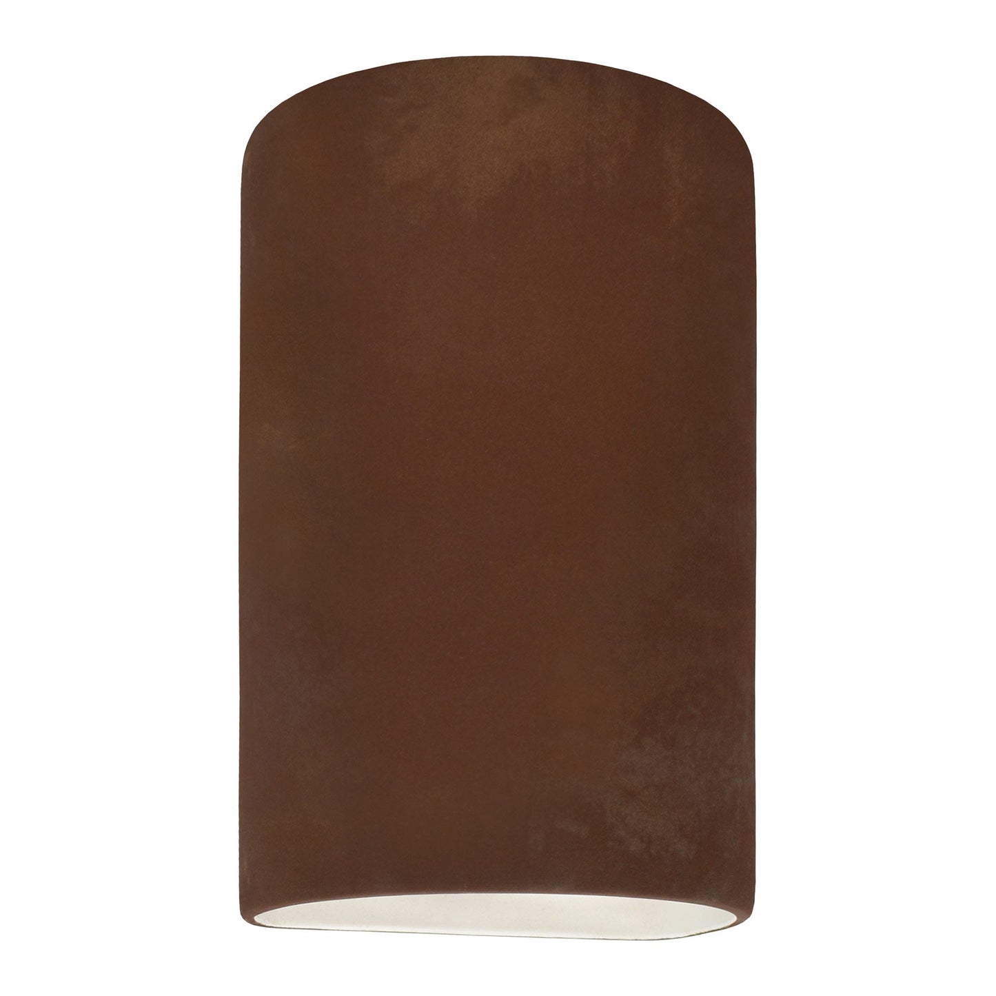 Ambiance ADA Cylinder Open Top and Bottom Wall Light in Real Rust (Large).