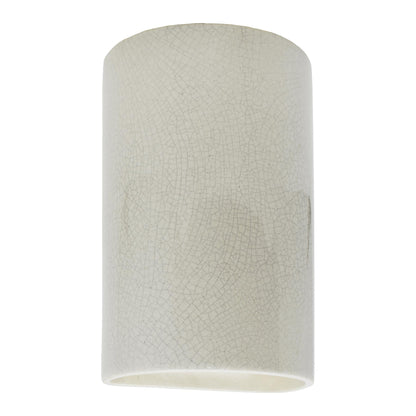 Ambiance ADA Cylinder Open Top and Bottom Wall Light in White Crackle (Large).