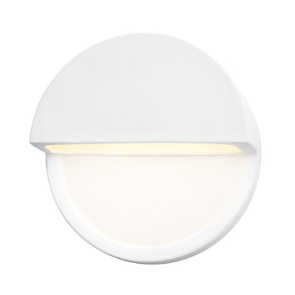 Ambiance ADA Dome Closed Top LED Wall Light in Gloss White.