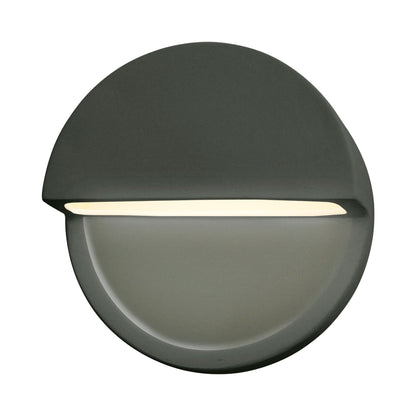 Ambiance ADA Dome Closed Top LED Wall Light in Pewter Green.