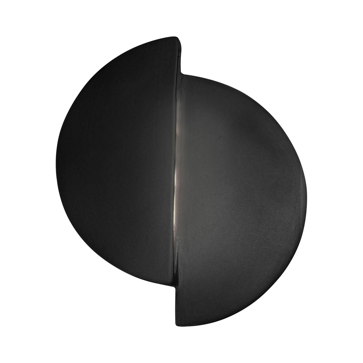 Ambiance ADA Offset Circle LED Wall Light in Carbon Matte Black.