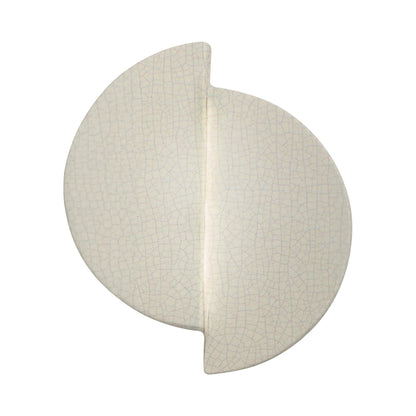 Ambiance ADA Offset Circle LED Wall Light in White Crackle.
