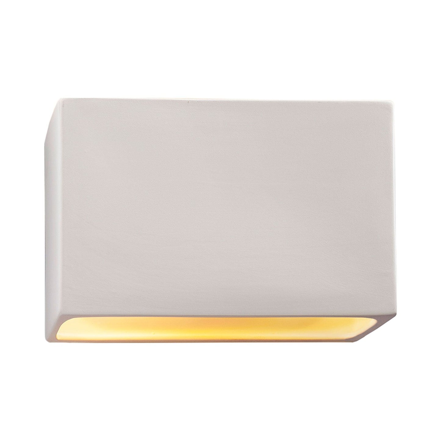 Ambiance ADA Rectangle Closed Top Outdoor Wall Light in Bisque.