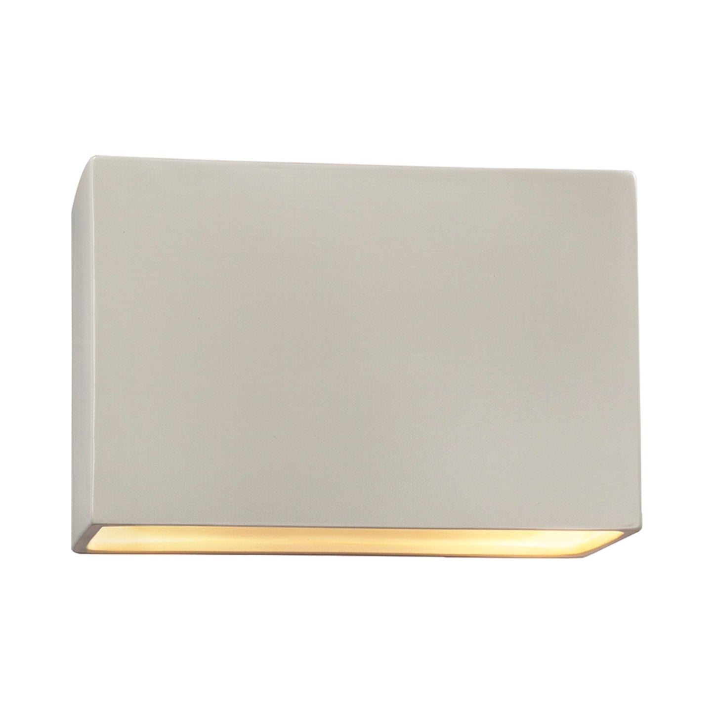Ambiance ADA Rectangle Closed Top Outdoor Wall Light in Matte White.
