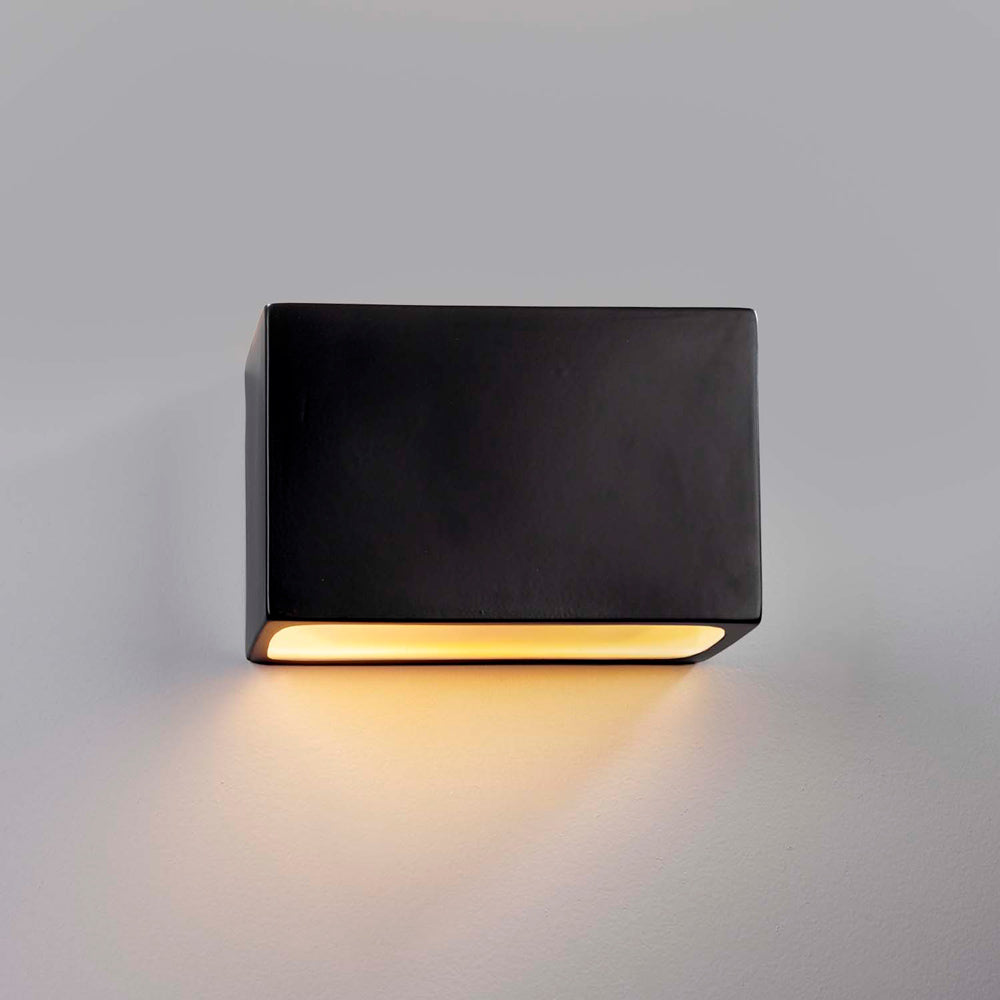 Ambiance ADA Rectangle Closed Top Outdoor Wall Light in Detail.