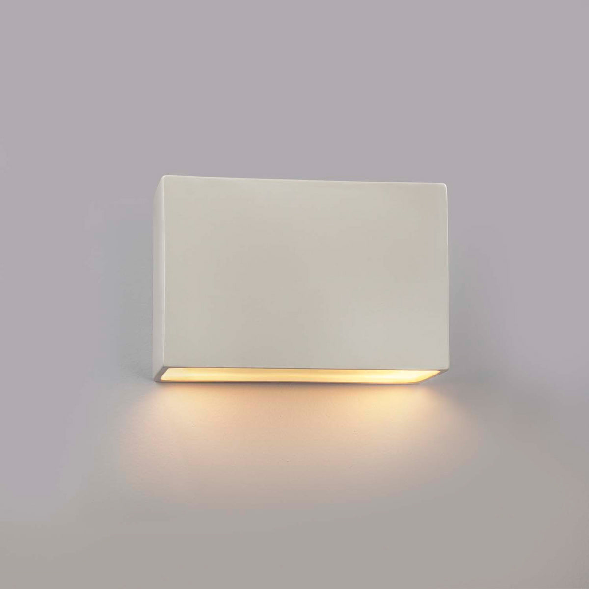 Ambiance ADA Rectangle Closed Top Outdoor Wall Light in Detail.