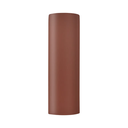 Ambiance ADA Tube Closed Top Outdoor Wall Light in Canyon Clay.