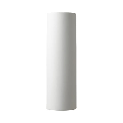 Ambiance ADA Tube Closed Top Outdoor Wall Light in Matte White.