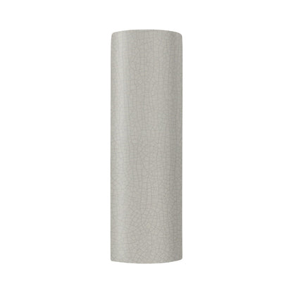 Ambiance ADA Tube Closed Top Outdoor Wall Light in White Crackle.