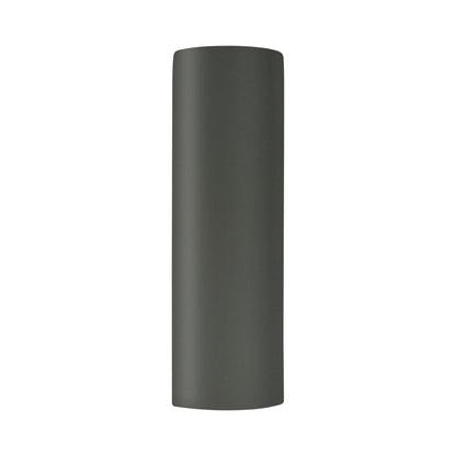 Ambiance ADA Tube Open Top and Bottom Wall Light in Pewter Green.