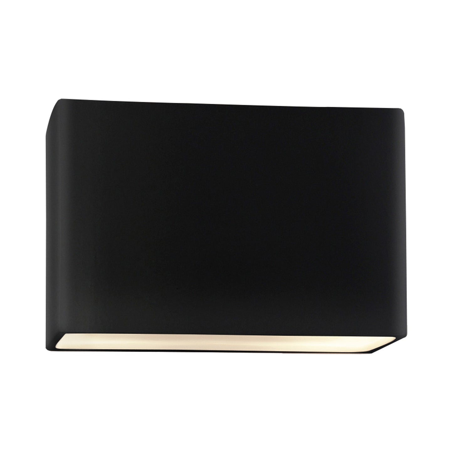 Ambiance ADA Wide Rectangle Open Top and Bottom Wall Light in Carbon Matte Black.