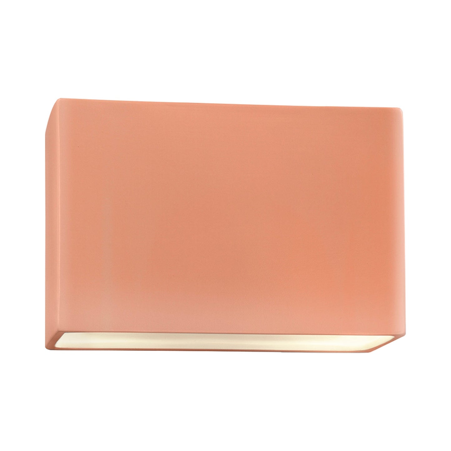 Ambiance ADA Wide Rectangle Open Top and Bottom Wall Light in Gloss Blush.