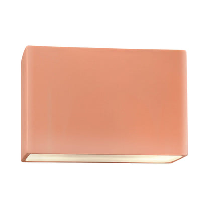 Ambiance ADA Wide Rectangle Open Top and Bottom Wall Light in Gloss Blush.