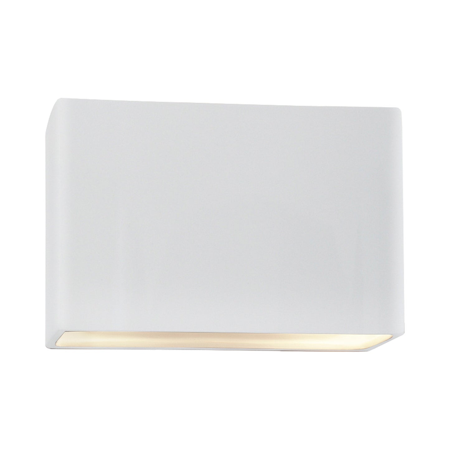 Ambiance ADA Wide Rectangle Open Top and Bottom Wall Light in Gloss White.