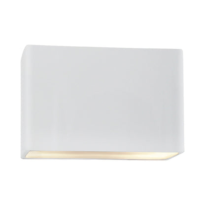Ambiance ADA Wide Rectangle Open Top and Bottom Wall Light in Gloss White.