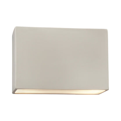 Ambiance ADA Wide Rectangle Open Top and Bottom Wall Light in Matte White.