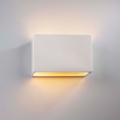 Ambiance ADA Wide Rectangle Open Top and Bottom Wall Light in Detail.