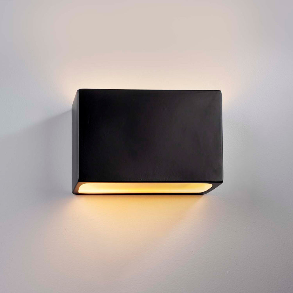 Ambiance ADA Wide Rectangle Open Top and Bottom Wall Light in Detail.