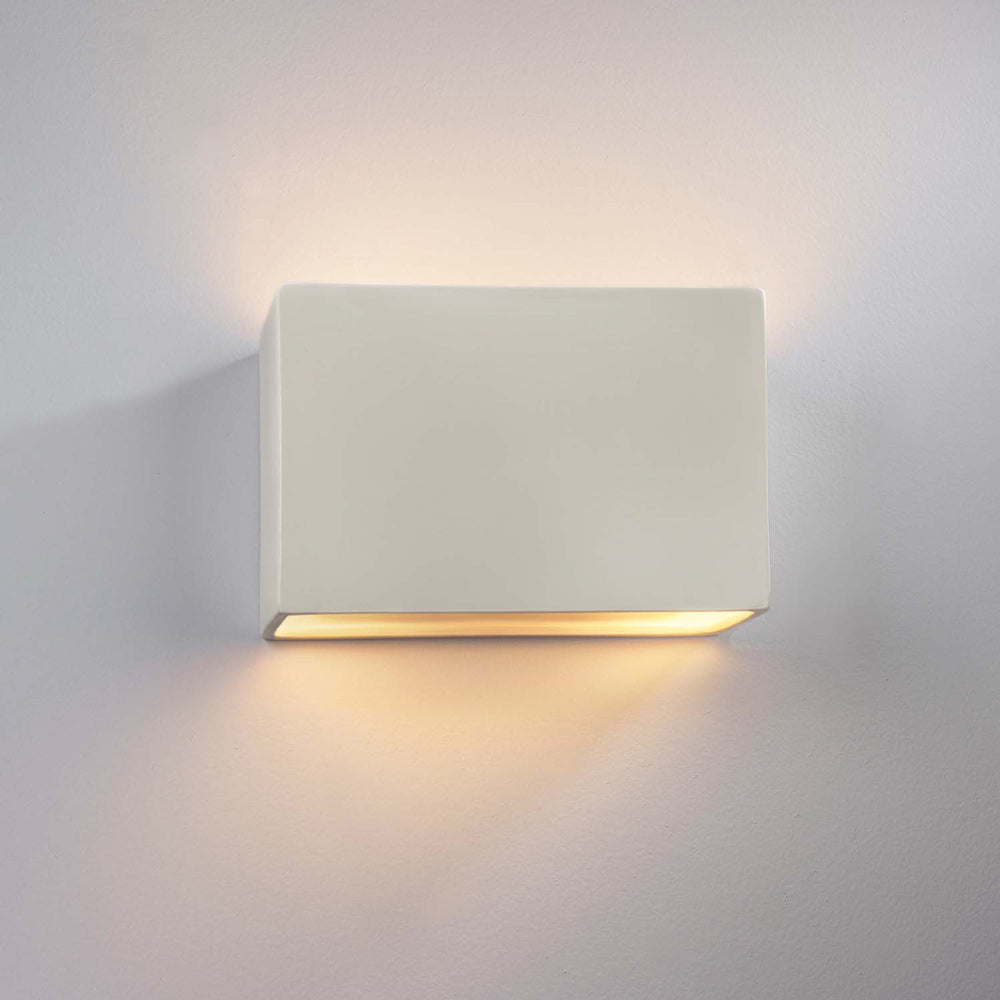 Ambiance ADA Wide Rectangle Open Top and Bottom Wall Light in Detail.