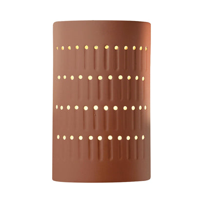 Ambiance Cactus Cylinder Open Top and Bottom Wall Light in Canyon Clay.