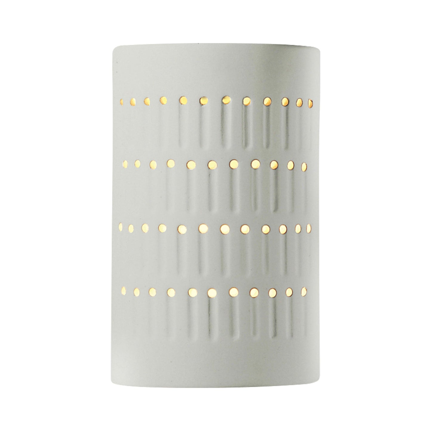 Ambiance Cactus Cylinder Open Top and Bottom Wall Light in Matte White.