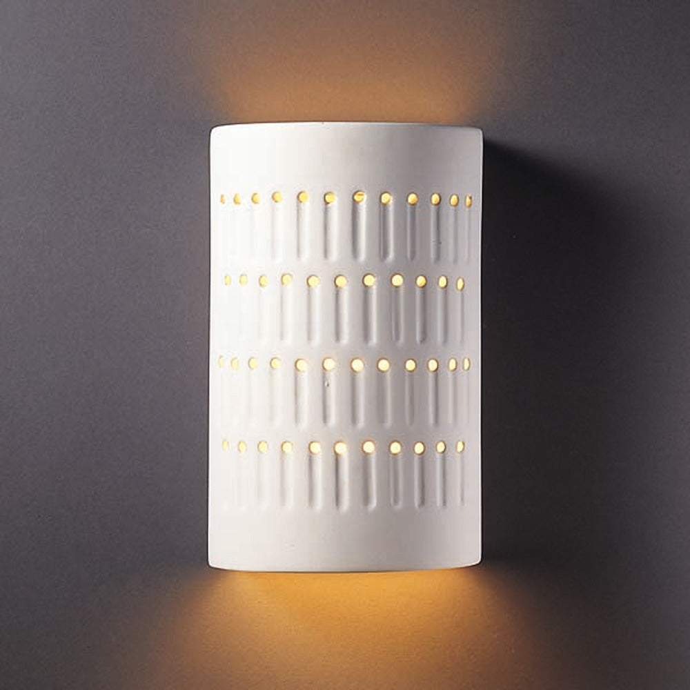 Ambiance Cactus Cylinder Open Top and Bottom Wall Light in Detail.