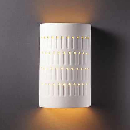 Ambiance Cactus Cylinder Open Top and Bottom Wall Light in Detail.