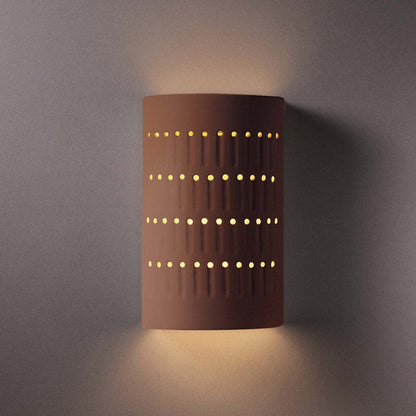 Ambiance Cactus Cylinder Open Top and Bottom Wall Light in Detail.