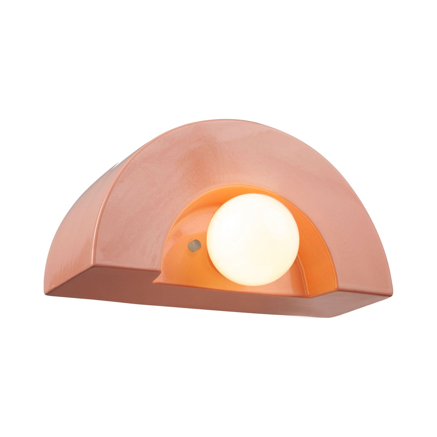Ambiance Crescent Wall Light in Gloss Blush.