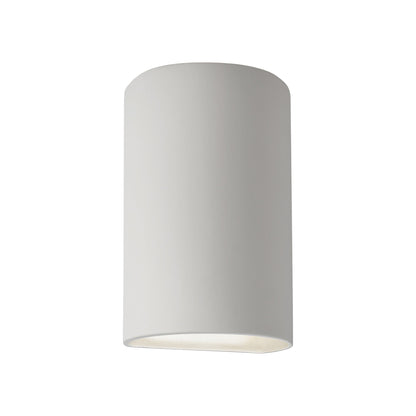 Ambiance Cylinder Closed Top Outdoor Wall Light in Bisque (Small).
