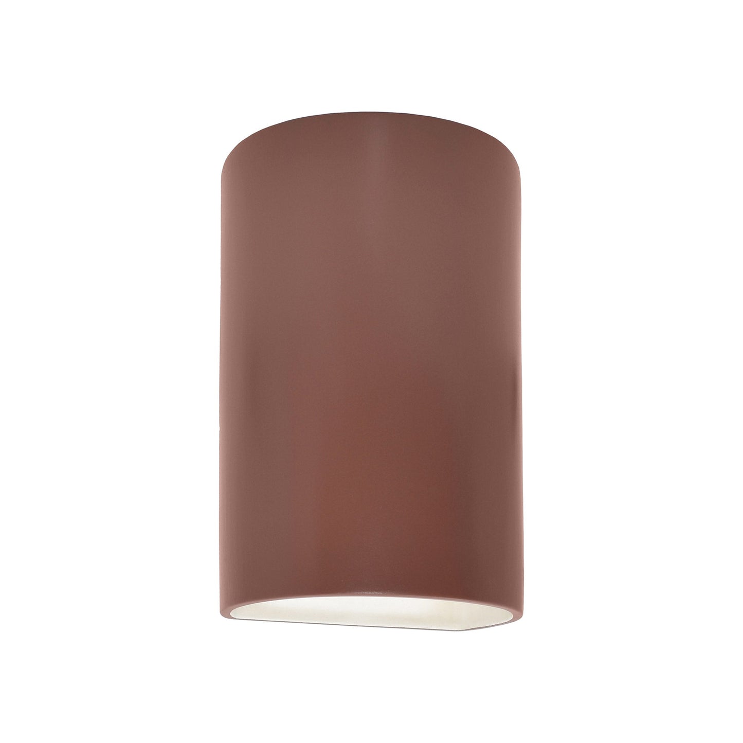 Ambiance Cylinder Closed Top Outdoor Wall Light in Canyon Clay (Small).