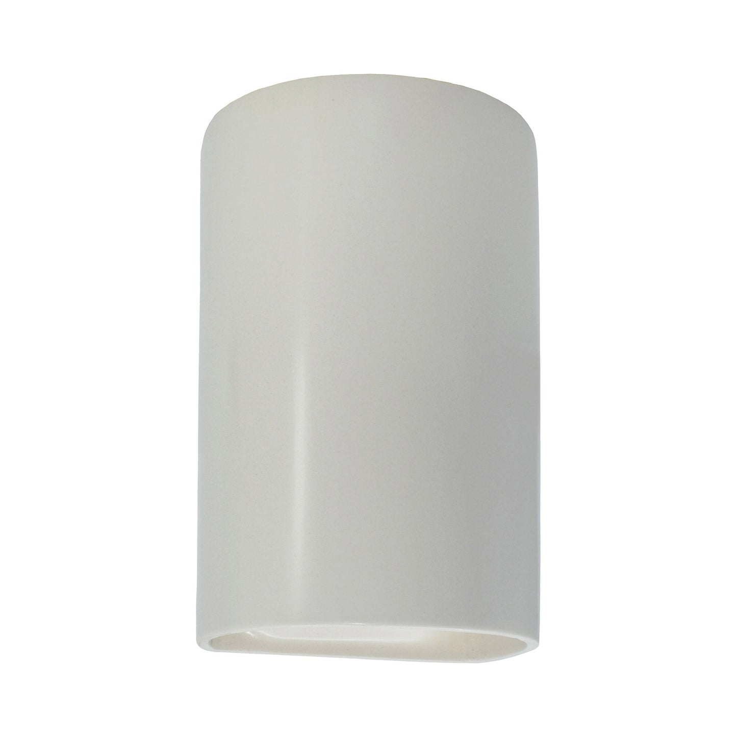 Ambiance Cylinder Closed Top Outdoor Wall Light in Matte White (Large).