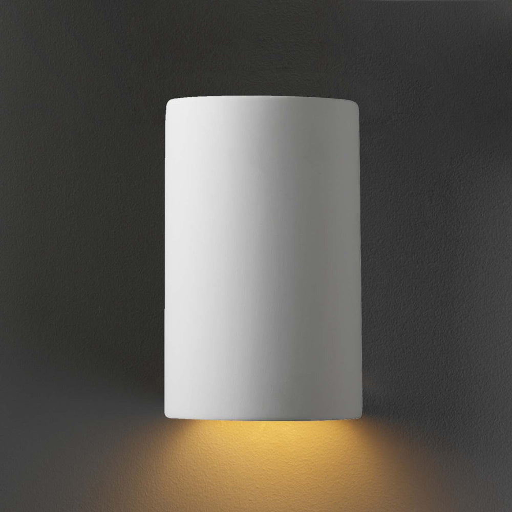 Ambiance Cylinder Closed Top Outdoor Wall Light in Detail.