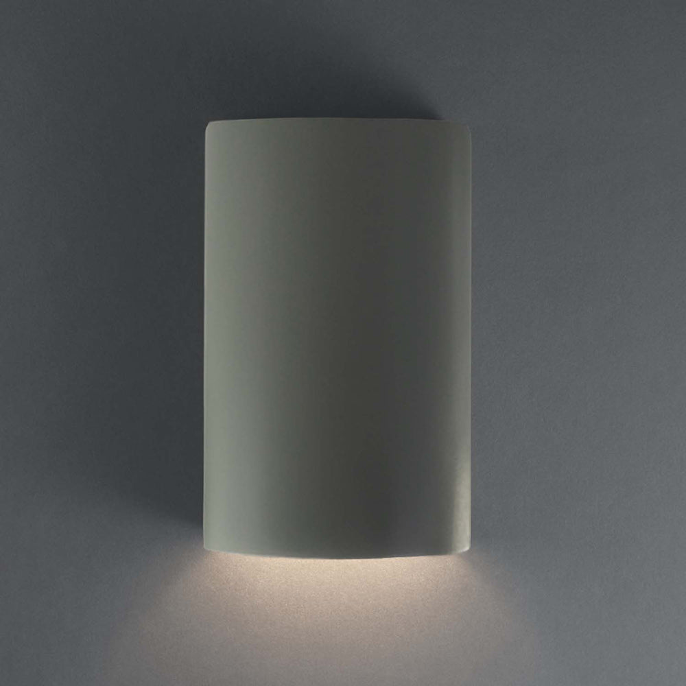 Ambiance Cylinder Closed Top Outdoor Wall Light in Detail.