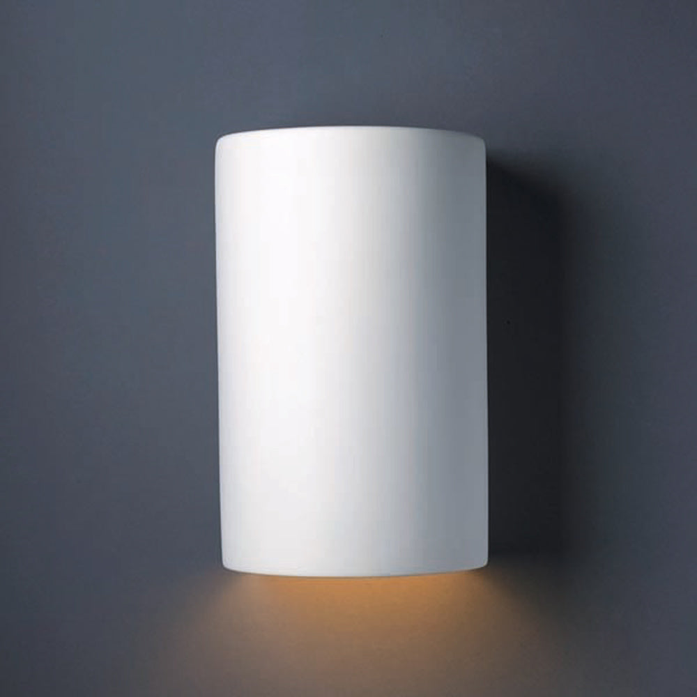 Ambiance Cylinder Closed Top Outdoor Wall Light in Detail.