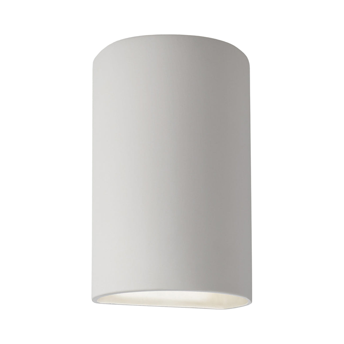 Ambiance Cylinder Closed Top Wall Light in Bisque.